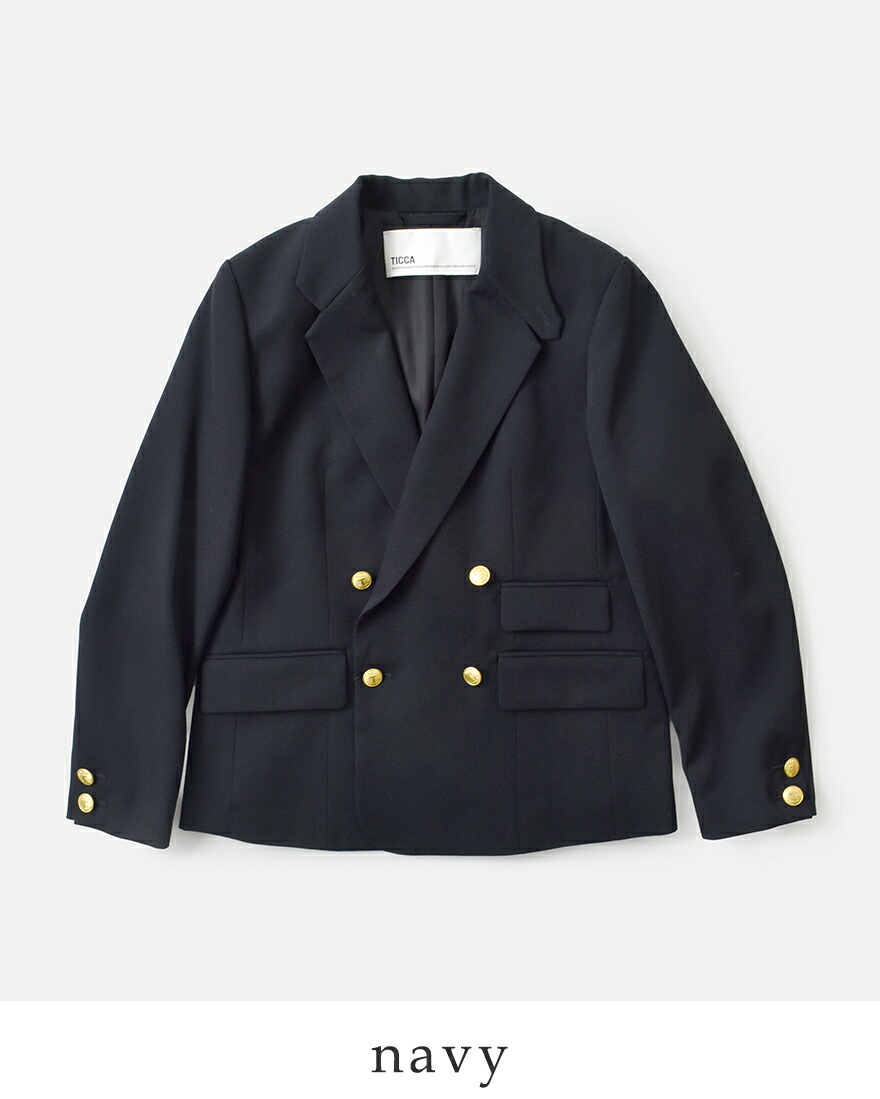 TICCA（ティッカ） ウールサージ ダブル ジャケット tbea-221 2025aw