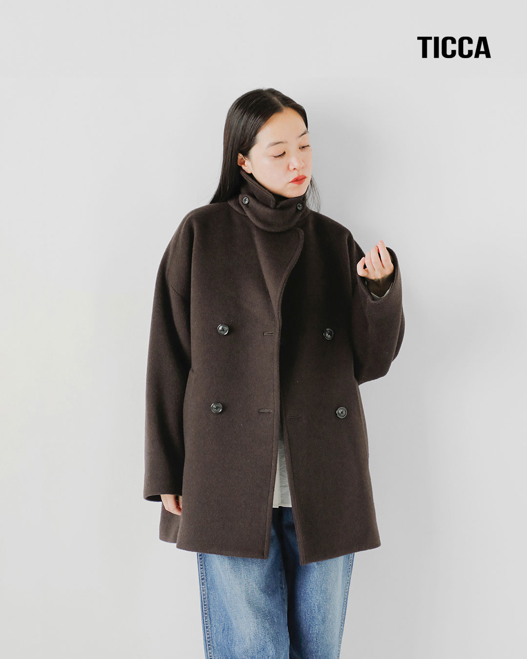 TICCA（ティッカ） ウール ピーコート tbfa-202 レディース 秋冬