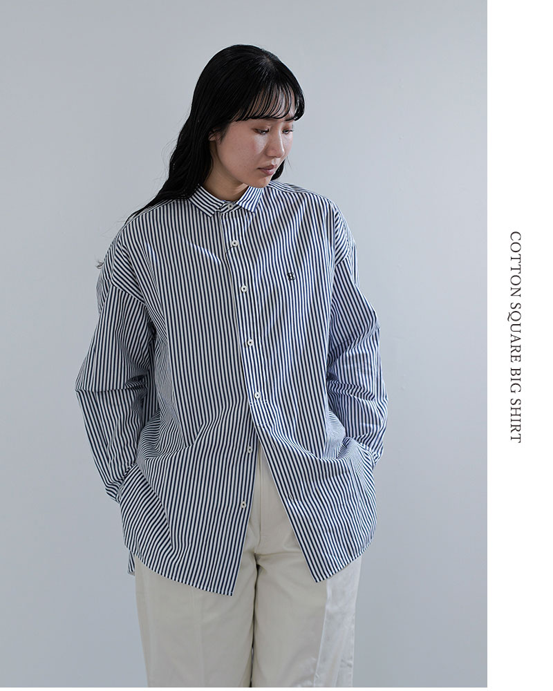 TICCA(ティッカ) コットン スクエア ビッグ シャツ uni tbfs-012 TICCA(ティッカ) コットン スクエア ビッグ シャツ uni tbfs-012
