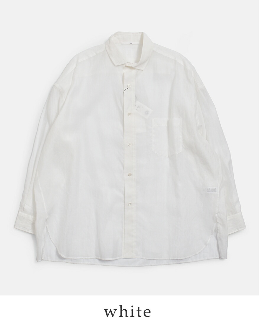 TICCA（ティッカ） コットンシルク スクエア ビッグシャツ uni tbfs
