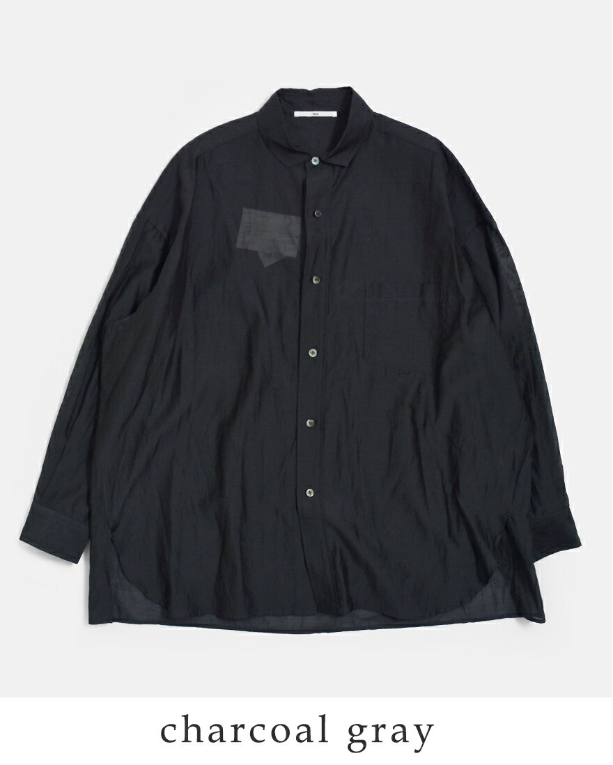 TICCA（ティッカ） コットンシルク スクエア ビッグシャツ uni tbfs