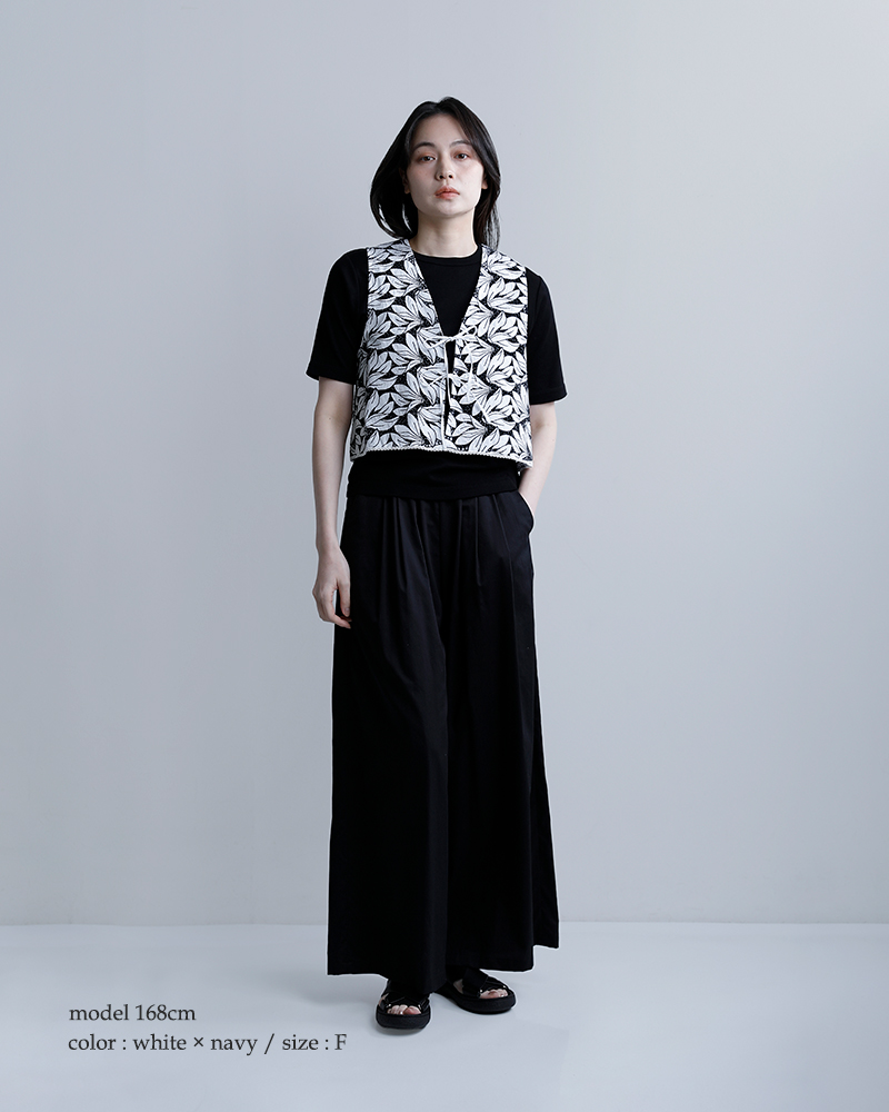 TICCA フラワーレースベスト TBFS-132 ブラック TICCA（ティッカ） セール【30%OFF】ティッカ フラワー レース ベスト