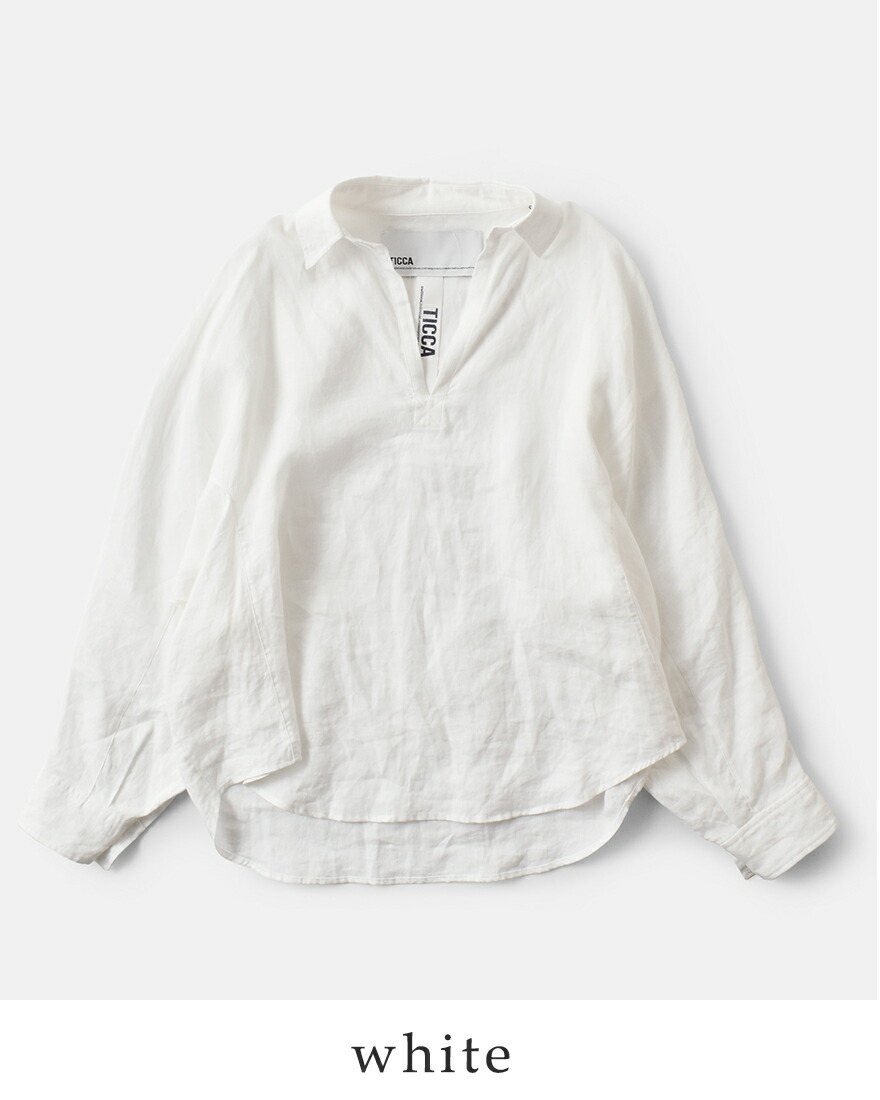 TICCA（ティッカ） リネン スキッパー シャツ tbfs-408 レディース 春