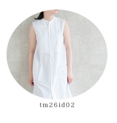toujours(トゥジュー)
スリーブレスシャツドレスワンピース Sleeveless Bosom Shirt Dress tm26id02