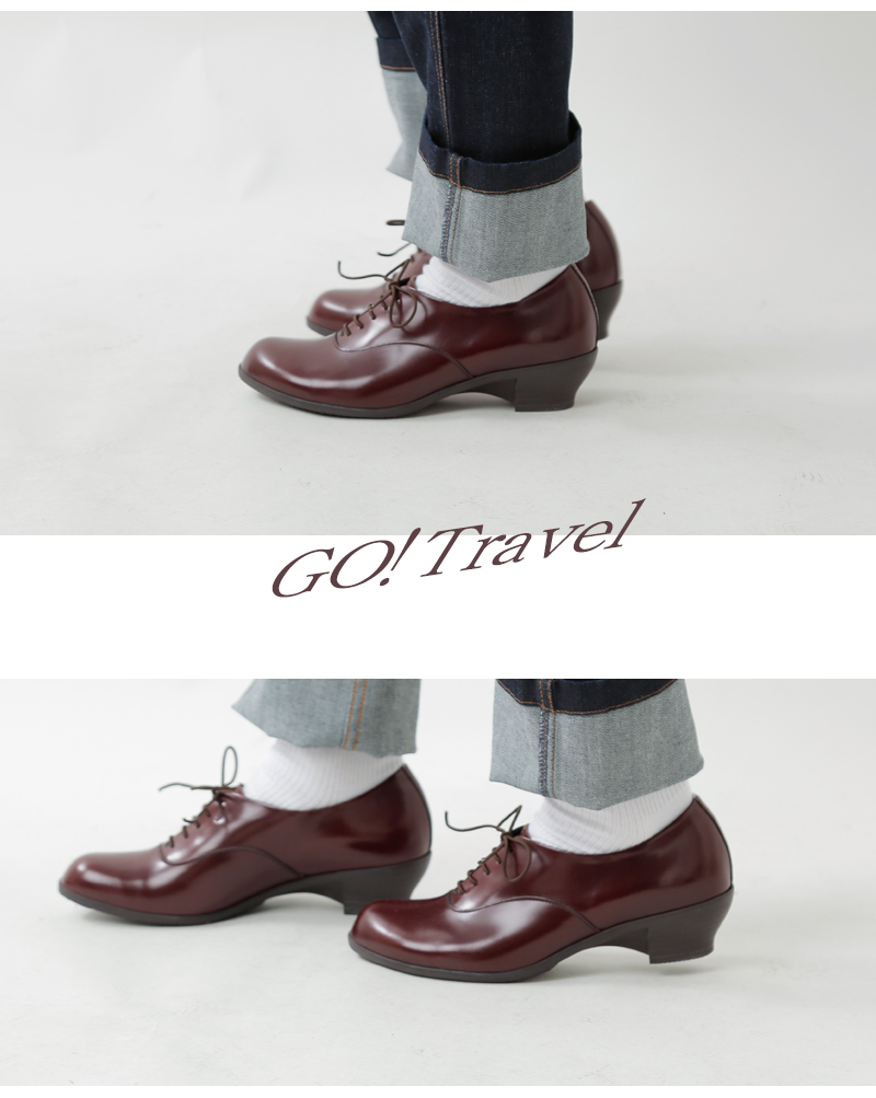 TRAVEL SHOES by chausser(トラベルシューズバイショセ)レザーレースアップウエッジソールシューズ 