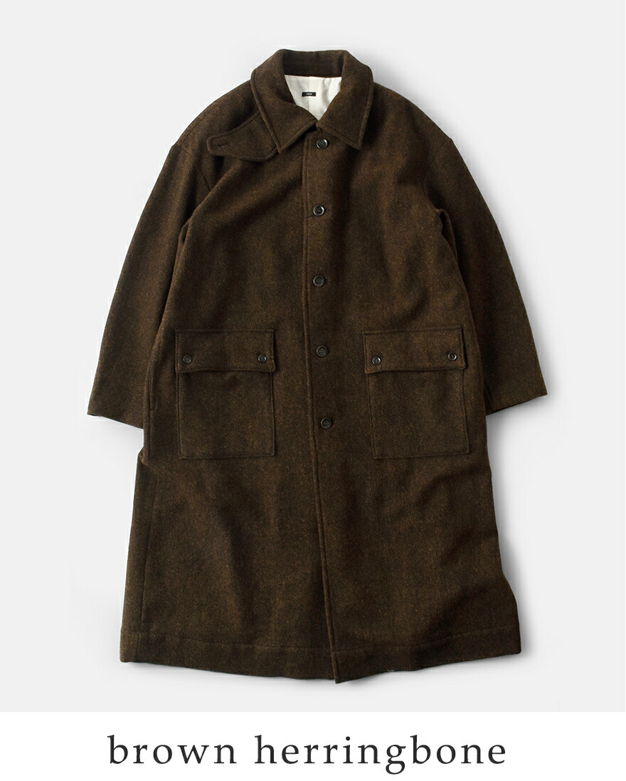 ザ・スコッチハウス 新品 定価8万 コート ヘリンボーン スタンドカラー タグ付 UNIVERSAL TISSU（ユニヴァーサルティシュ） ティシュ tissu