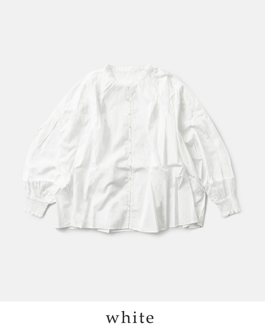 ユニヴァーサルティシュ universal tissu ナチュラルタイプライター フレンチリネン シャーリング ブラウス ut241bl045-ut244bl022 春夏 2026ss新作の画像
