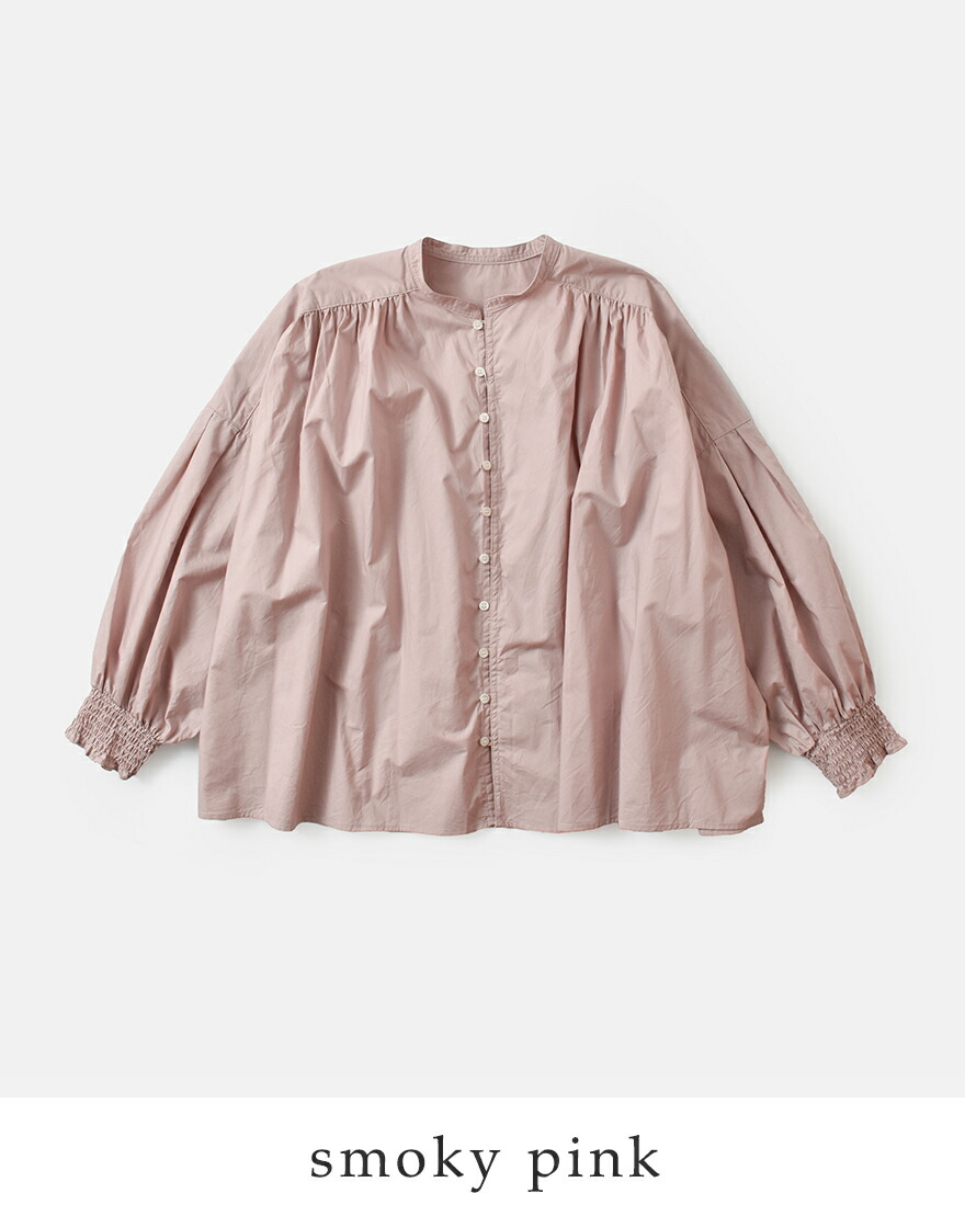 ユニヴァーサルティシュ universal tissu ナチュラルタイプライター フレンチリネン シャーリング ブラウス ut241bl045-ut244bl022 春夏 2026ss新作の画像