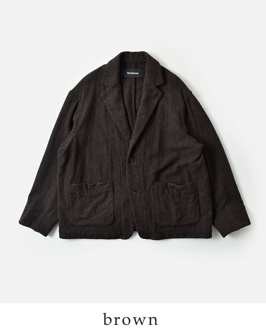 ピューリタン 黒ウールプルオーバー ヴィンテージ Veritecoeur（ヴェリテクール） ウール テーラード ジャケット vc-2797