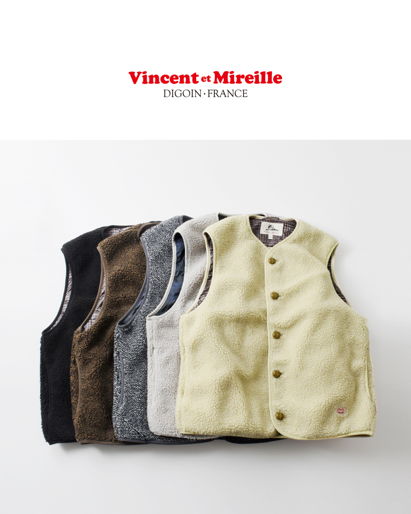 Vincent et Mireille ヴァンソン エ ミレイユ ノーカラー ボア ベスト vm242bl25040 2024aw新作 :  vm242bl25040 : aranciato ヤフー店 - 通販 - Yahoo!ショッピング