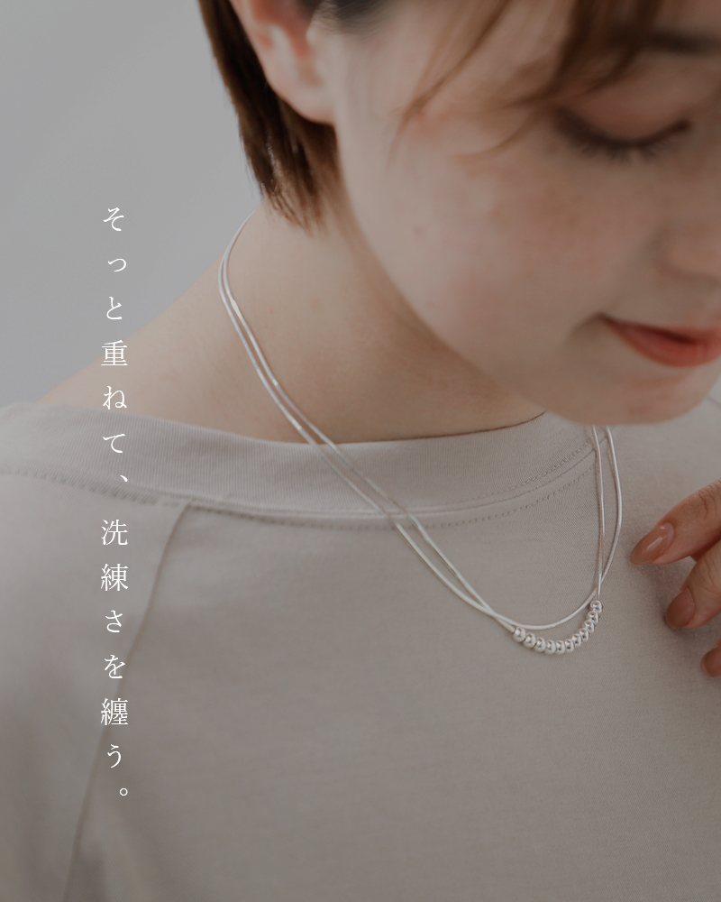 Y型2アノーエヴィデ ネックレス FEMME シルバー シルバー ネックレス&ペンダント 40cm-44cm ANK0261 - AVALANCHE