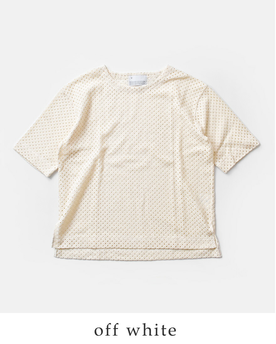 ヴォアーブ VOAAOV 25SS 半袖メッシュニット VOMT-N122 ブラック サイズ：2 極美品 25SS VOAAOV ヴォアーブ ラッセル メッシュ クルーネック