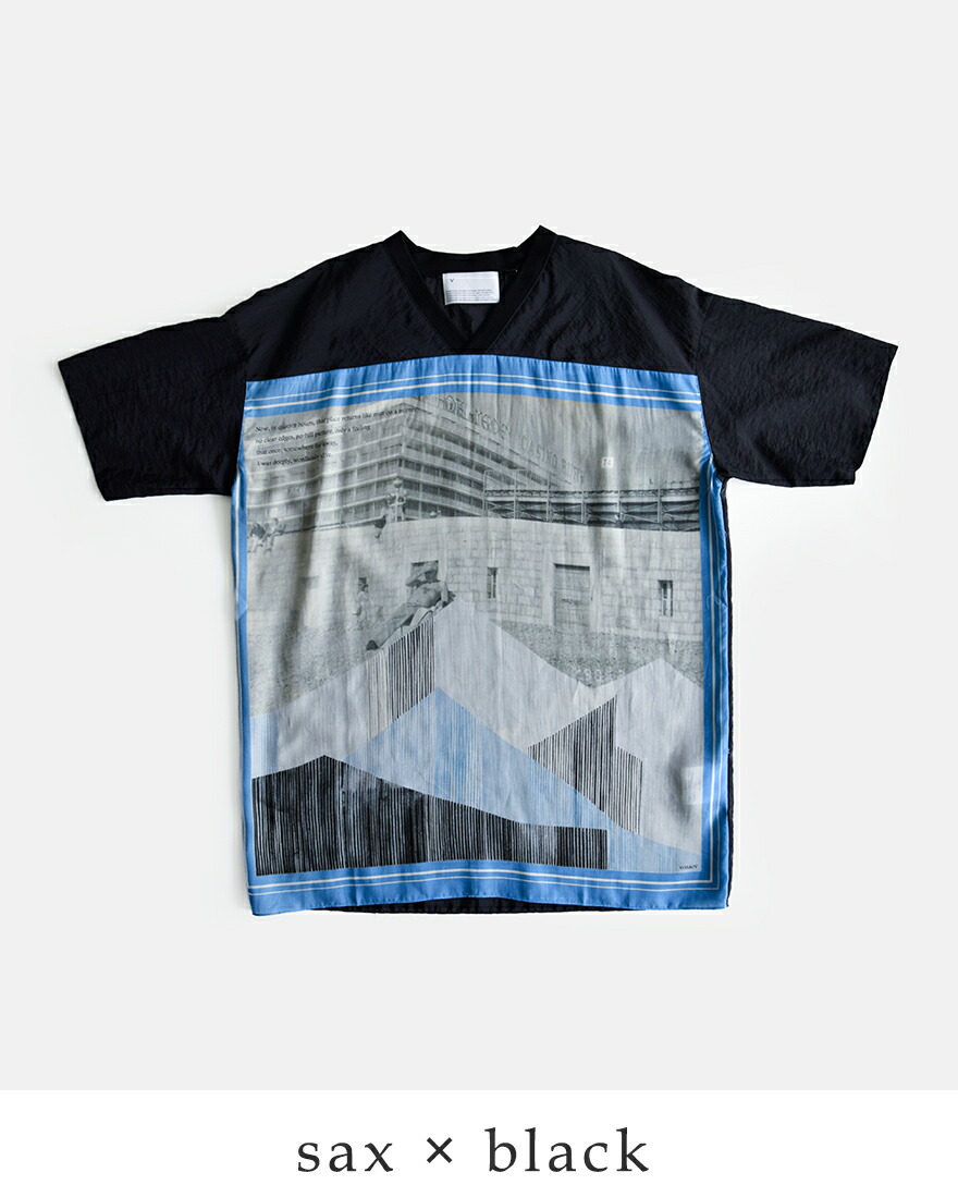 ヴォアーブ VOAAOV Vネック 半袖 プリント Tシャツ GHOST OF A MOMENT votp-p112 ユニセックス 春夏 2026ss新作の画像