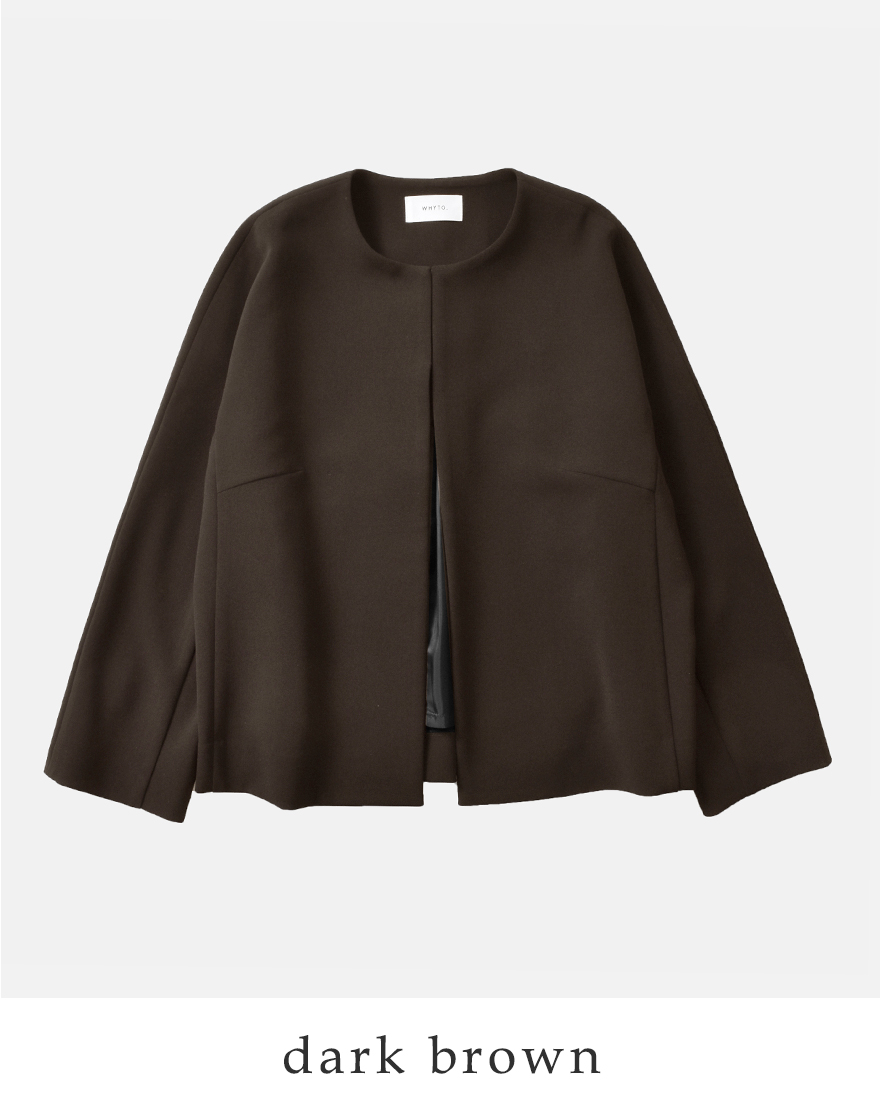 WHYTO ホワイト whyto インバーテッド プリーツ ノーカラー