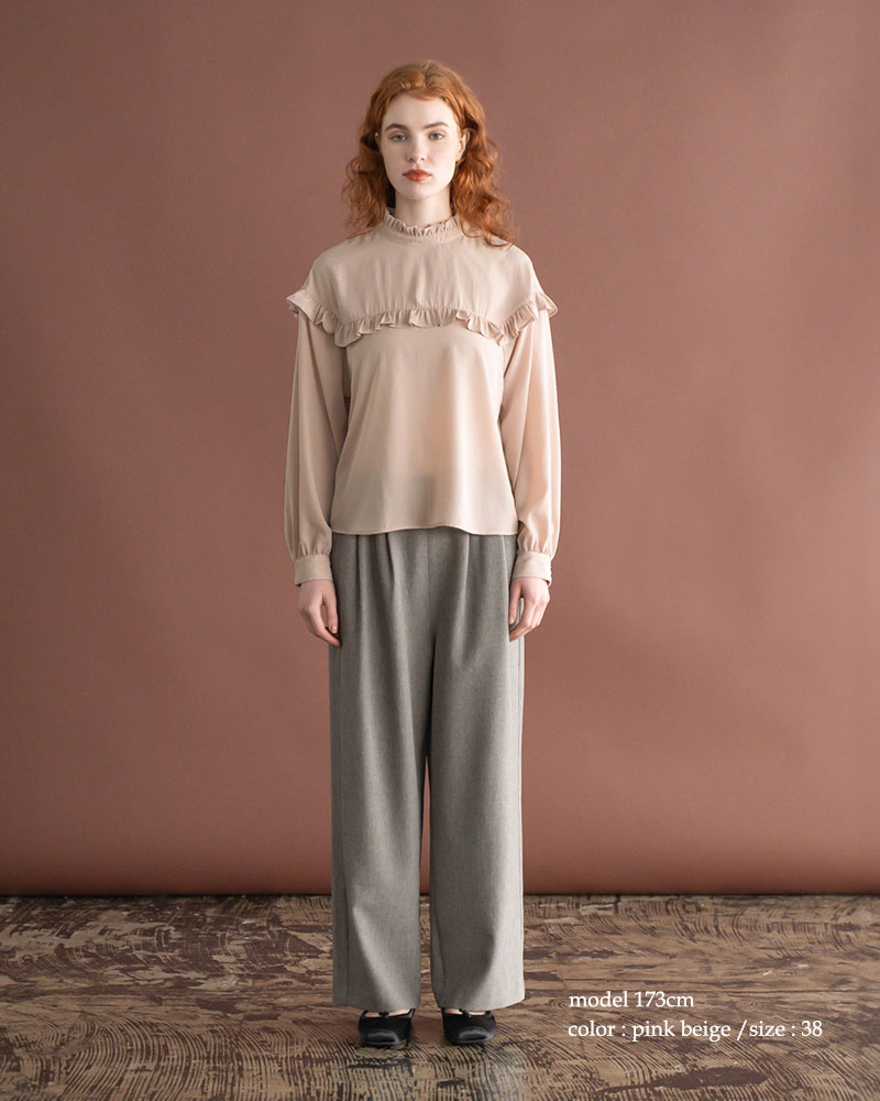 ホワイト WHYTO. フリルカラー ブラウス レディース  frill collar blouse シャツ WHT24FBL4056 3こ1】【30%OFF】whyto ホワイト フリル カラー ブラウス “frill