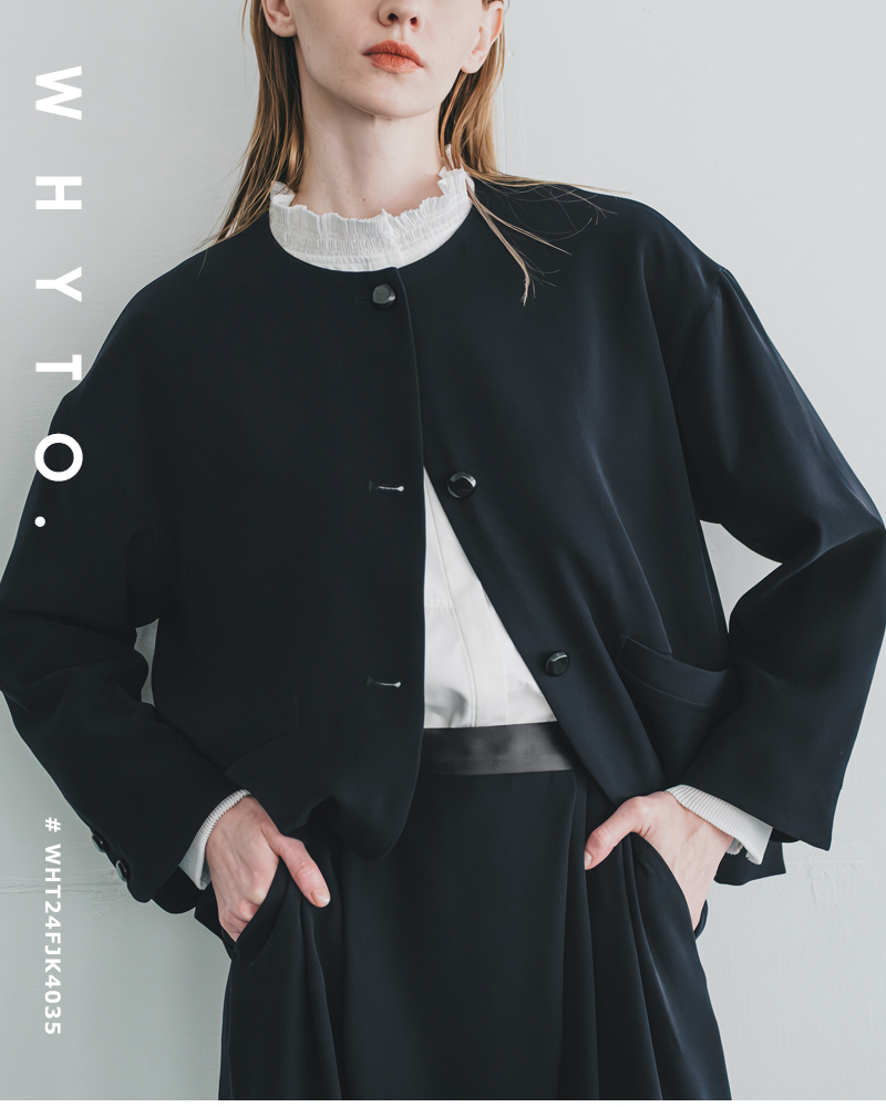 未使用級✨パラスパレス コットンリネン ジャケット 貝ボタン 大きい ノーカラー 極美品*パラスパレス*2018 チェック柄 貝ボタン*コットンリネン