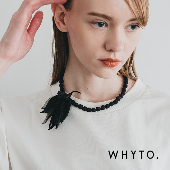 whyto(ホワイト)2wayシアーリーフネックレスブローチ“2waysheerleafnecklace/brooch”wht25fac4012
