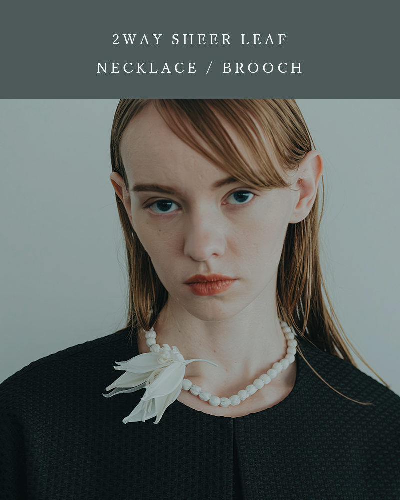 whyto(ホワイト)2wayシアーリーフネックレスブローチ“2waysheerleafnecklace/brooch”wht25fac4012