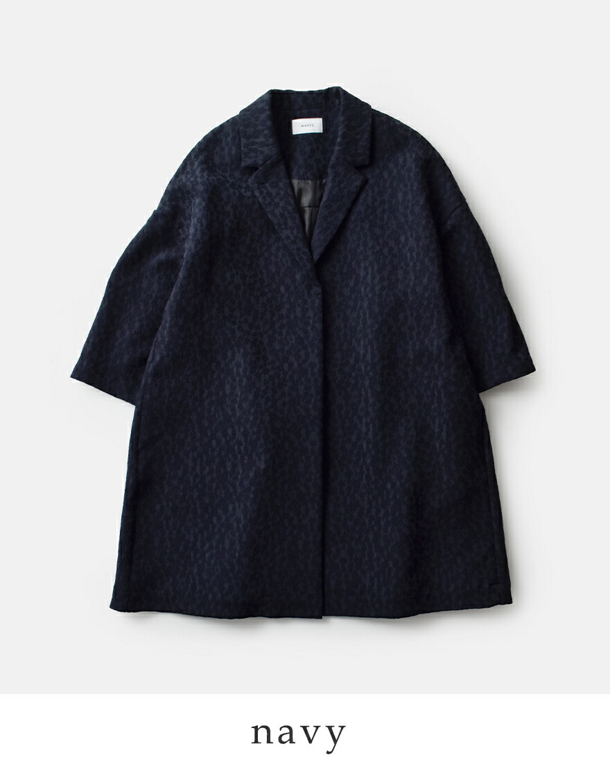 WHYTO(ホワイト) ジャガード テントラインコート jacquard tent line WHYTO(ホワイト) ジャガード テントラインコート jacquard tent line