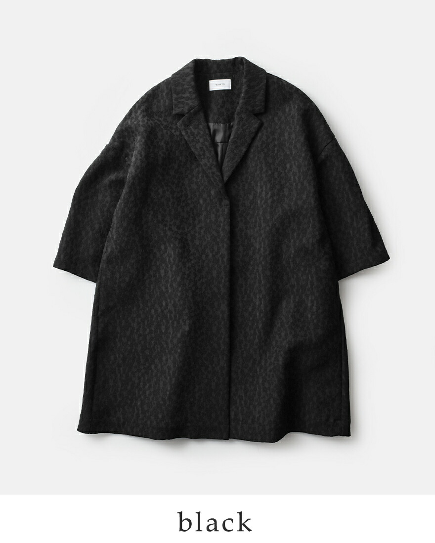 WHYTO（ホワイト） ジャガード テントラインコート jacquard tent line