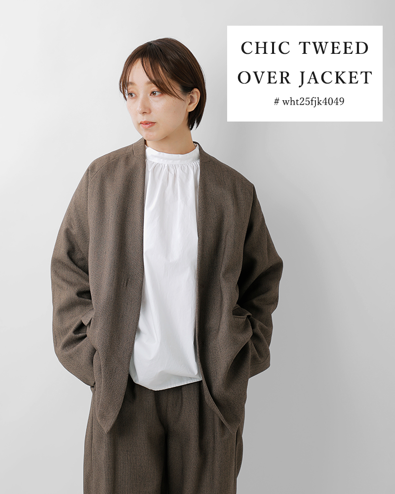 WHYTO（ホワイト） シックツイード オーバー ジャケット chic tweed