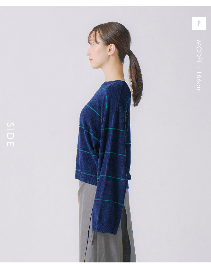 つち様用☆TWW ボーダープルオーバー WHYTO（ホワイト） セール【50%OFF】ホワイト ワイド ボーダー ニット