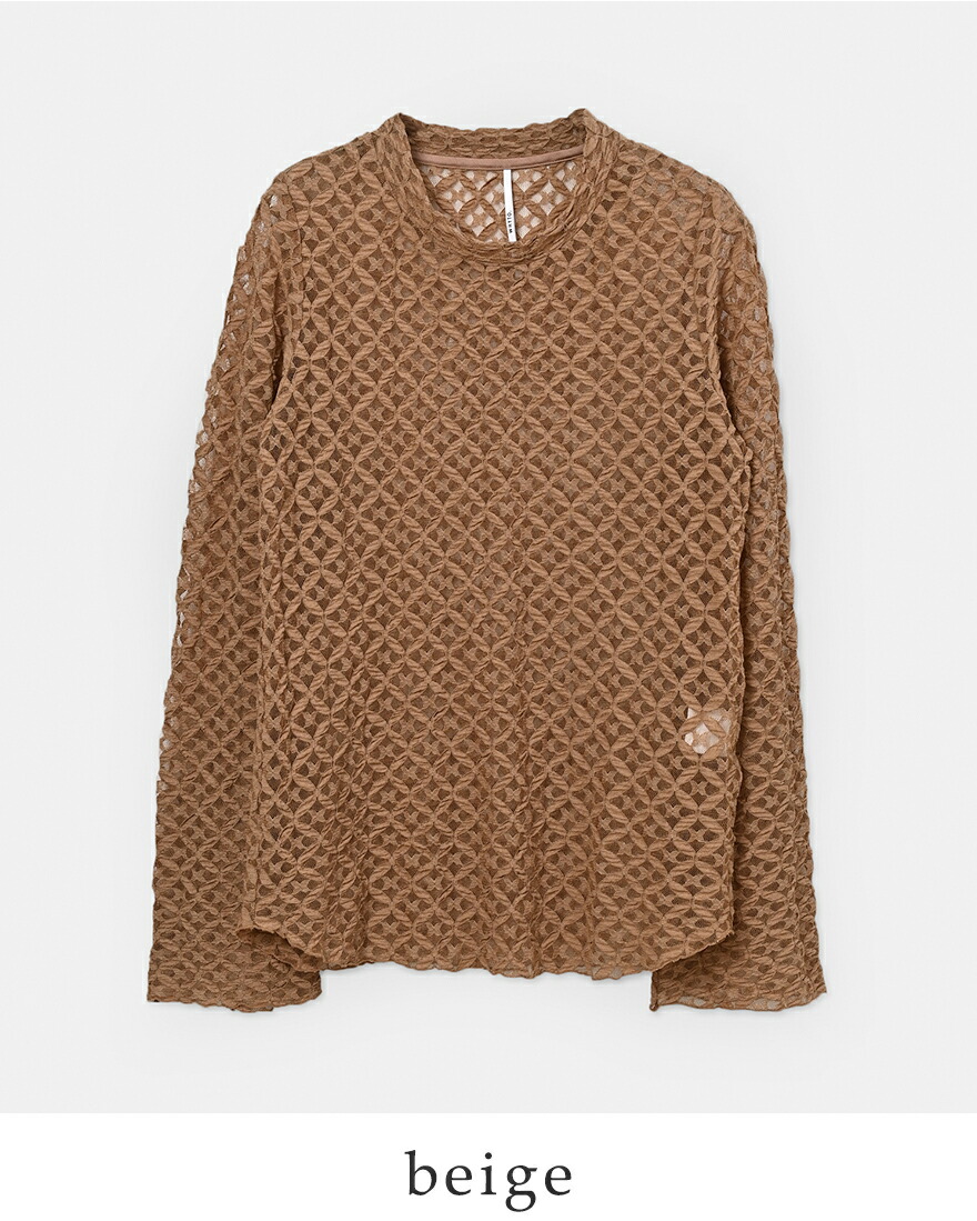 WHYTO（ホワイト） フレアスリーブ レース ブラウス flare sleeve lace