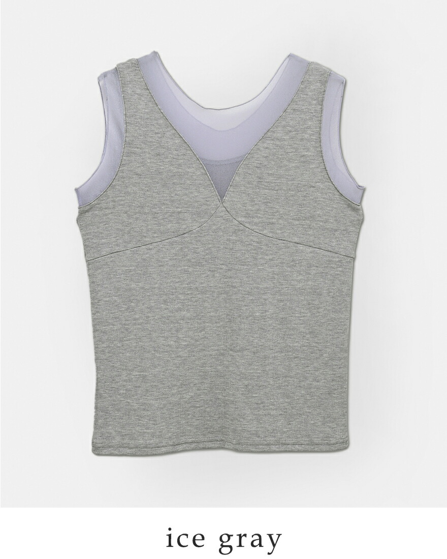 ホワイト whyto シアー コンビネーション 2way タンクトップ sheer combination tank top wht26hcs4011 レディース 春夏 2026ss新作_2