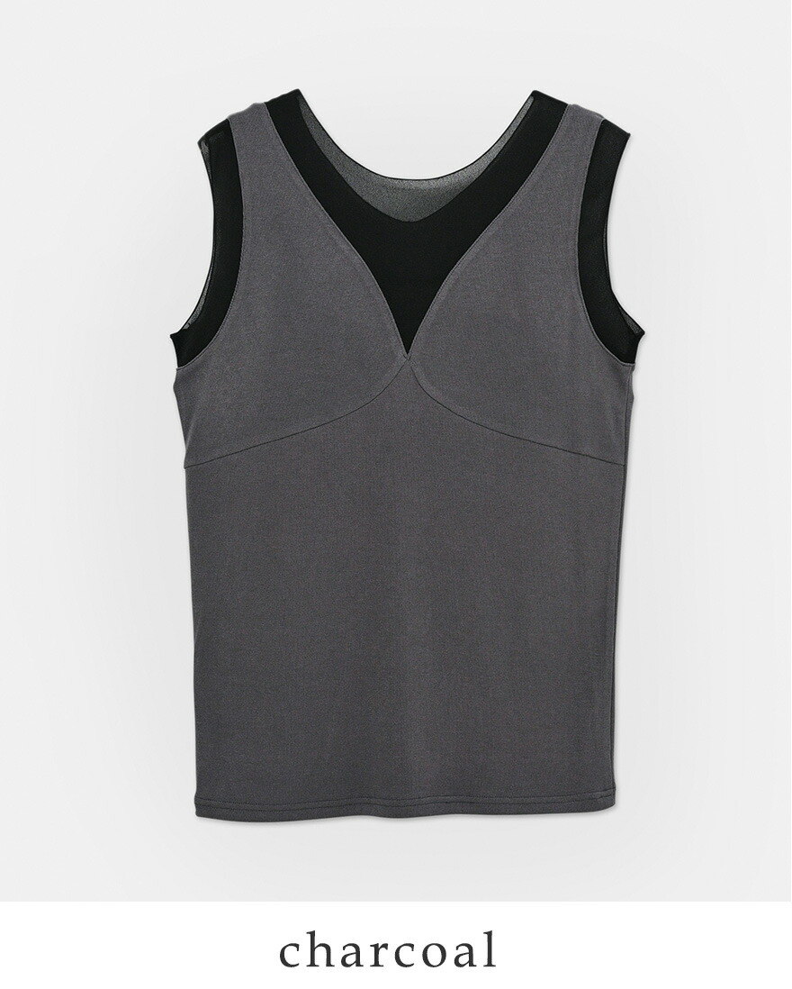 ホワイト whyto シアー コンビネーション 2way タンクトップ sheer combination tank top wht26hcs4011 レディース 春夏 2026ss新作_3