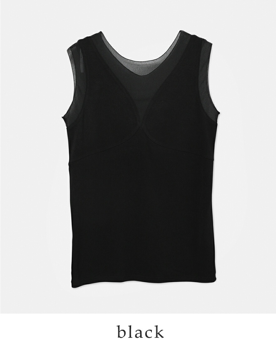 ホワイト whyto シアー コンビネーション 2way タンクトップ sheer combination tank top wht26hcs4011 レディース 春夏 2026ss新作_4