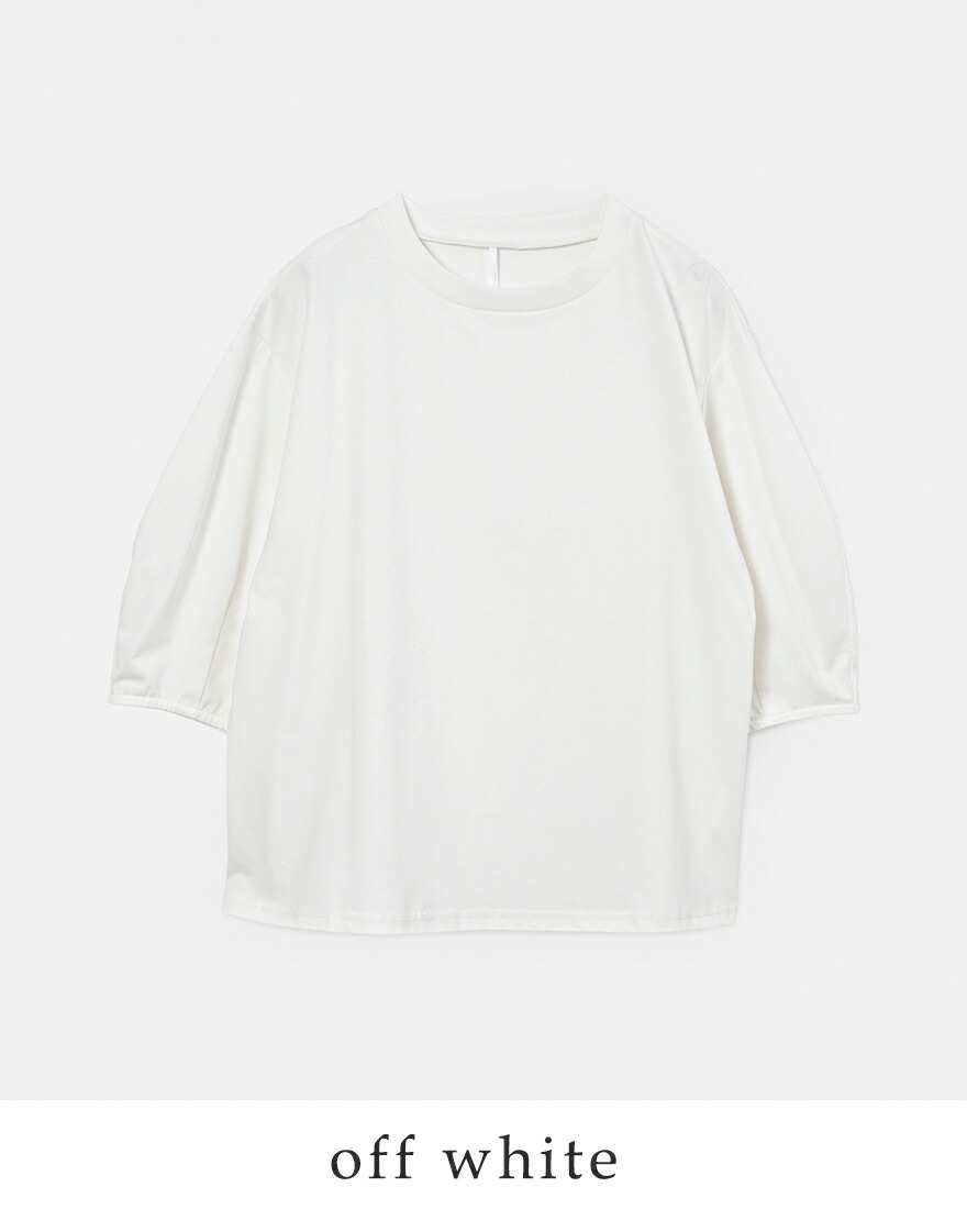 WHYTO（ホワイト） コットン カーブスリーブ Tシャツ curve sleeve tee