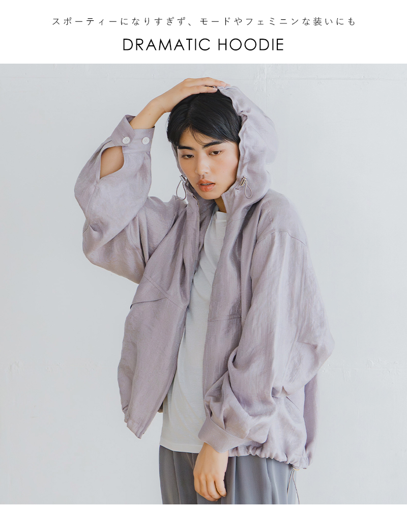 WHYTO（ホワイト） シャイニー フーディー ブルゾン shiny hoodie