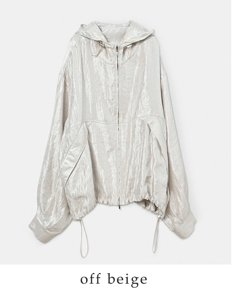 WHYTO（ホワイト） シャイニー フーディー ブルゾン shiny hoodie