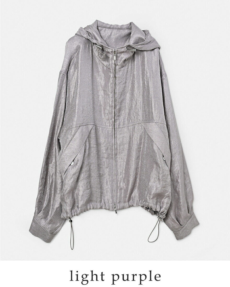 WHYTO（ホワイト） シャイニー フーディー ブルゾン shiny hoodie