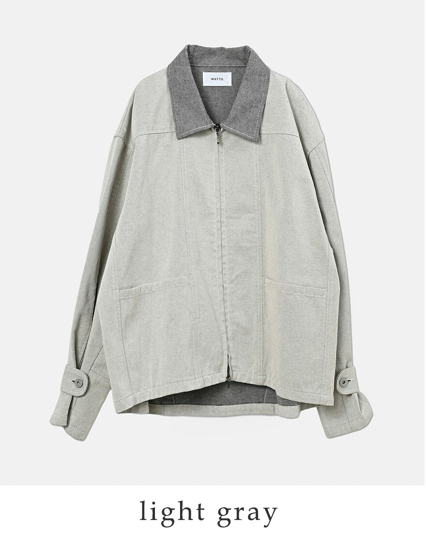 WHYTO（ホワイト） コットンデニム ダブルジップ ジャケット denim zip