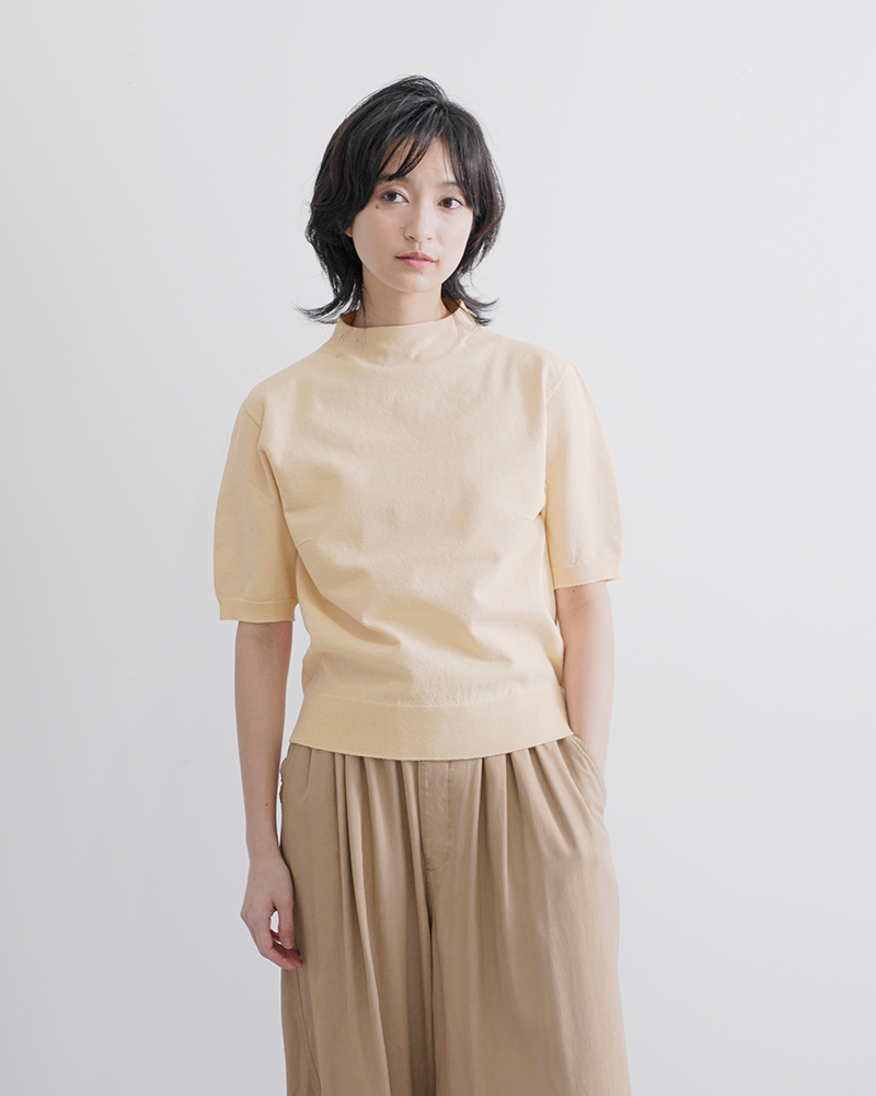 unfil アンフィル ストレッチ オーガニック コットン ボトルネック  