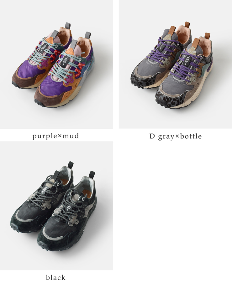 Flower MOUNTAIN(フラワーマウンテン)ヤマノスリーピッグレザーナイロンスニーカー“YAMANO3”yamano3