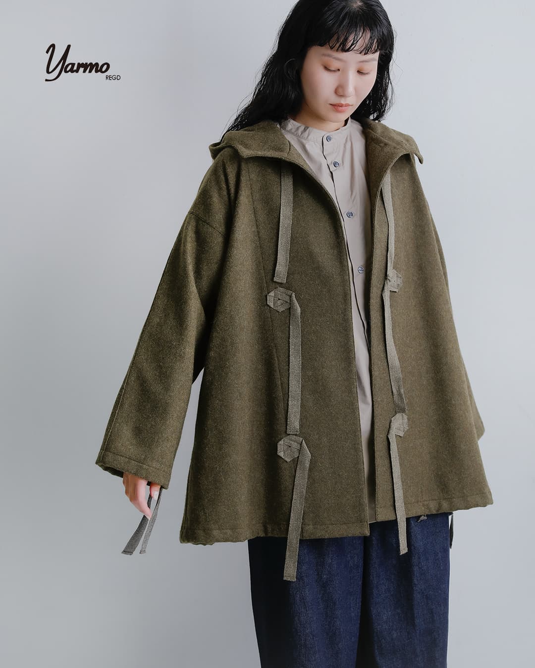 Yarmo（ヤーモ） ウール ニューメルトン フーディーコート yar-26aw-j1