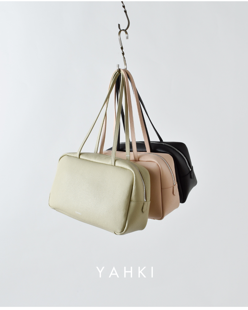 YAHKI（ヤーキ） シュリンク ダブルフェイスレザー ハンドバッグ yh