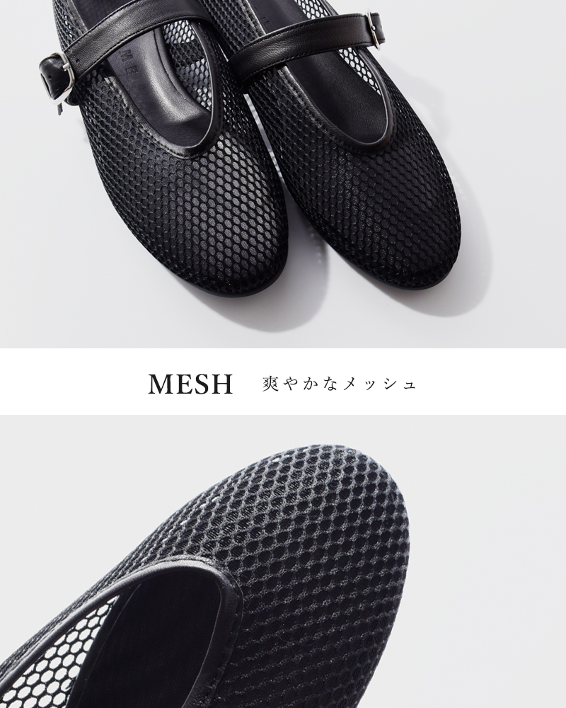 REMME（レメ） ストラップ メッシュ フラット シューズ zh-25s042