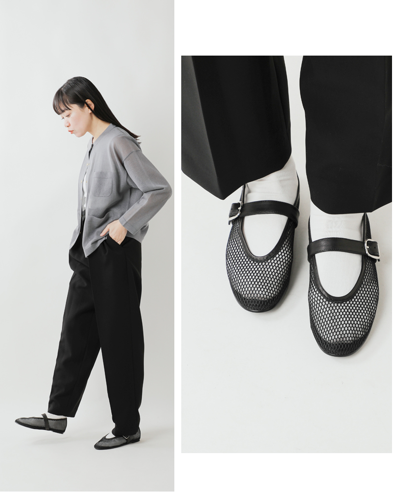 REMME（レメ） ストラップ メッシュ フラット シューズ zh-25s042