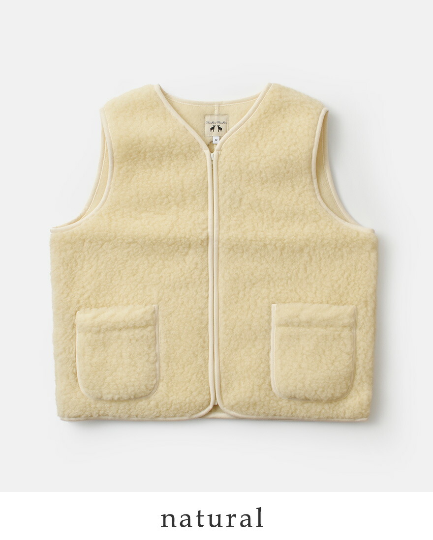 セール【40%OFF】ムフロン ムフロン Mouflon ウール パイル ジップ