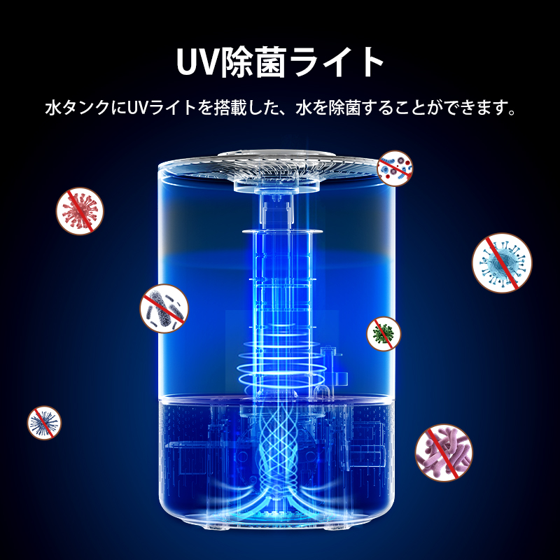 加湿器 超音波式 卓上 3.5L 大容量 静音 省エネ 空焚き防止 除菌 連続加湿 上部給水 アロマ対応 一体化デザイン ウイルス対策 乾燥予防 回転式  新生活 応援 : b1h3ljsb : ARANET - 通販 - Yahoo!ショッピング