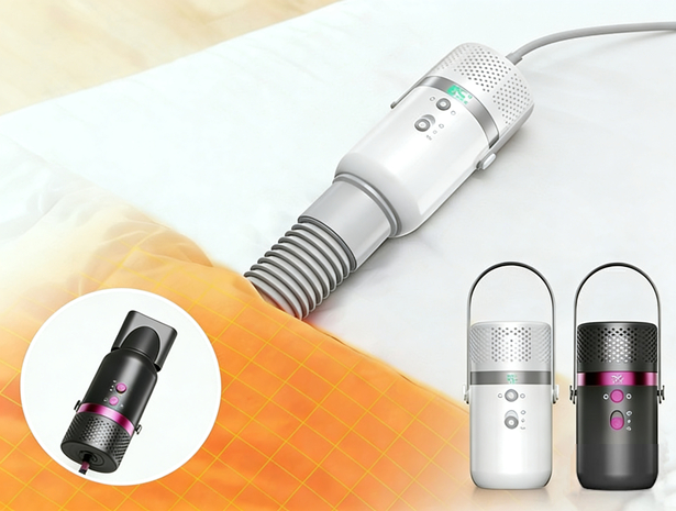 ポイント＋クーポンで6566円！布団乾燥機 14*7cm 乾燥機 小型 ふとん乾燥機 3段調温＆5段タイマー 衣類乾燥機 ドライヤー くつ乾燥 靴乾燥機 布団乾燥 梅雨対策