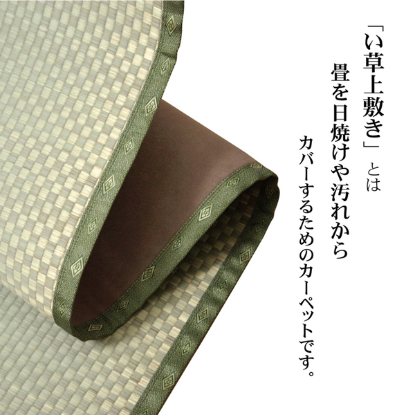 い草 上敷き/ラグマット 〔本間3畳 約191×286cm〕 長方形 日本製