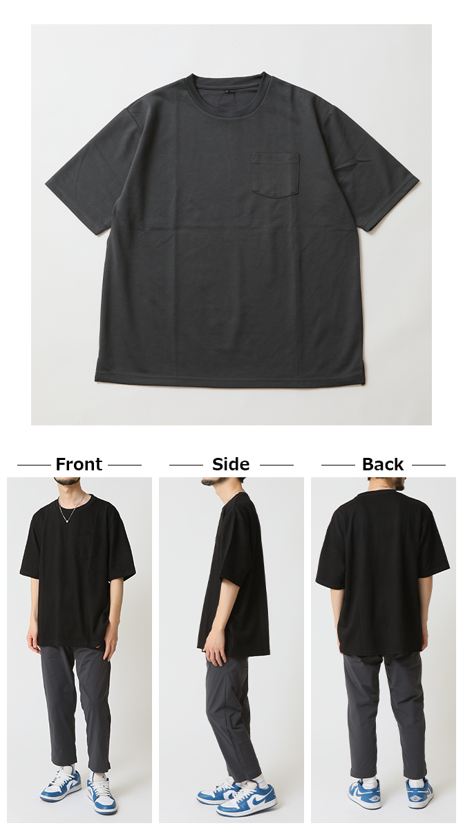 速乾 tシャツ メンズ 半袖 透けにくい カットソー 無地 夏 ポケットTシャツ サイドスリット 半袖Tシャツ トップス 2025夏 新作 | ARCADE | 11