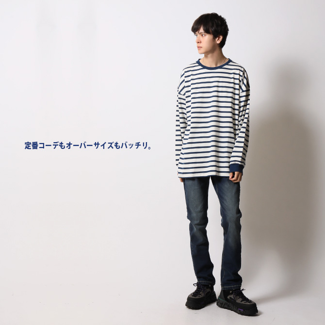 ARCADE レトロボーダー tシャツ 長袖 メンズ ロンT トップス
