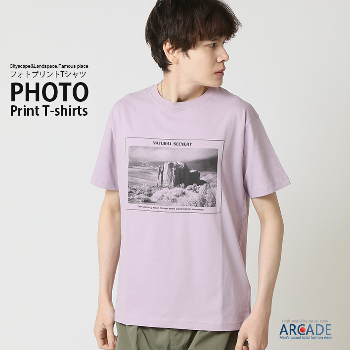 tシャツ メンズ 半袖 Tシャツ フォトプリントtシャツ メンズファッション 春 夏 フォトtシャツ トップス カットソー ストリート アメカジ 2025夏 新作 | ARCADE | 02