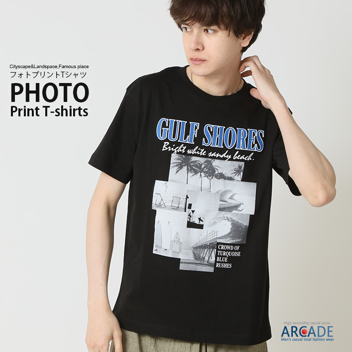 tシャツ メンズ 半袖 Tシャツ フォトプリントtシャツ メンズファッション 春 夏 フォトtシャツ トップス カットソー ストリート アメカジ 2025夏 新作 | ARCADE | 04
