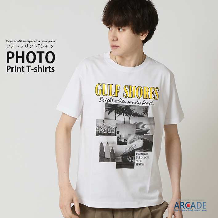 tシャツ メンズ 半袖 Tシャツ フォトプリントtシャツ メンズファッション 春 夏 フォトtシャツ トップス カットソー ストリート アメカジ 2025夏 新作 | ARCADE | 05